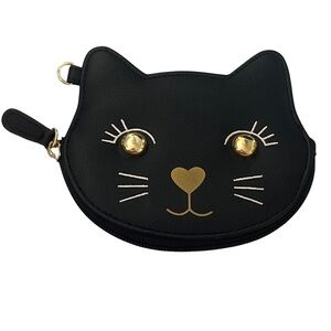 MUST HAVE Betsey Johnson Black Cat Coin Purse Pouch Collectible